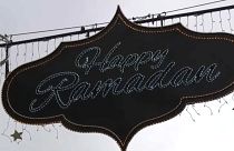 Happy Ramadan. Illumination in Frankfurt