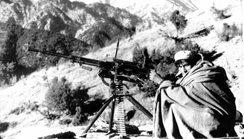 Jan. 1, 1988, an Afghan rebel armed an anti-aircraft machine gun
