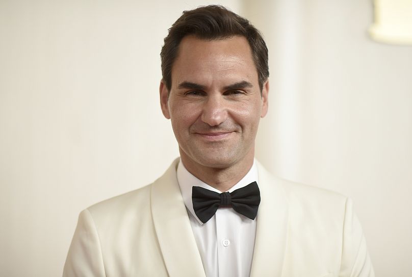Roger Federer arrives at the Oscars