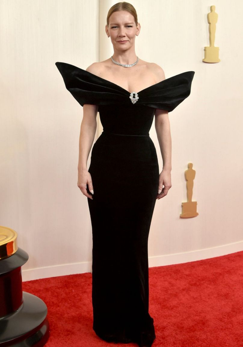 Sandra Hüller arrives at the Oscars on Sunday, March 10, 2024, at the Dolby Theatre in Los Angeles.