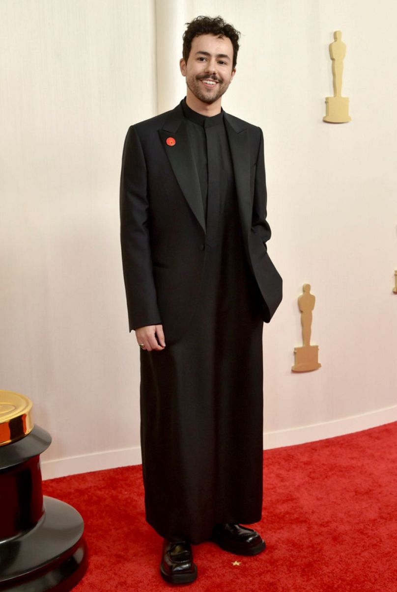 Ramy Youssef arrives at the Oscars on Sunday, March 10, 2024, at the Dolby Theatre in Los Angeles.