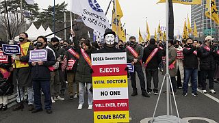 Διαδήλωση ιατρών στη Νότια Κορέα