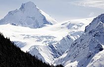 El Monte Cervino en Suiza, cerca de la frontera con Italia