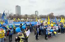 Les travailleurs de la santé ont manifesté en Roumanie.