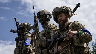 Μαχητές του σώματος Ρώσων εθελοντών του ουκρανικού στρατού - φώτο αρχείου