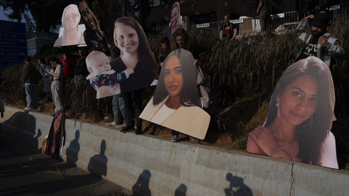 WATCH: Families of female Israeli hostages protest in Tel Aviv thumbnail