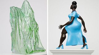 Andra Ursuța's resin sculpture and Tschabalala Self's bronze and blue woman of colour have been chosen as the winning sculptures for Trafalgar Square's Fourth Plinth. 