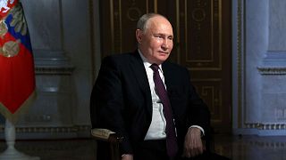 Russian President Vladimir Putin speaks during an interview in Moscow, Russia, Tuesday, March 