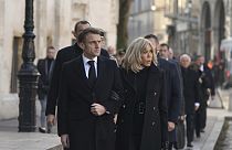 Fransa Cumhurbaşkanı Emmanuel Macron ve eşi Brigitte 