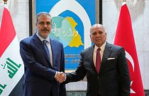 Dışişleri Bakanı Hakan Fidan, Bağdat'ta Irak Dışişleri Bakanı Fuad Hüseyin ile görüştü 