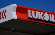 A Lukoil gas station sits in Newark, N.J., Thursday, March 3, 2022.