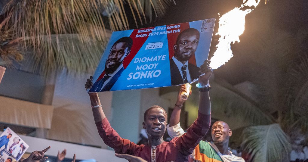 Celebrations after Senegal opposition leader and his candidate freed ahead of presidential election