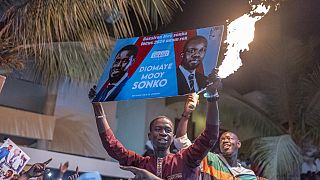 Celebrations after Senegal opposition leader and his candidate freed ahead of presidential election 