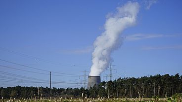 Ultimo giorno di funzionamento della centrale nucleare tedesca RWE Emsland di Lingen, prima della sua chiusura definitiva il 15 aprile 2023.