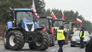 مزارعون بولنديون يتظاهرون قرب وارسو. 2024/03/06