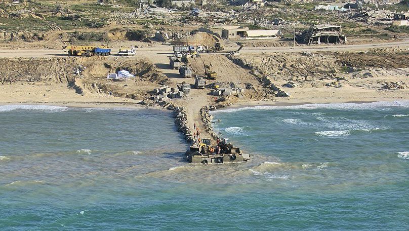 Így néz ki a Gázai övezet partszakasza, ahol partot ért a segélyszállítmány