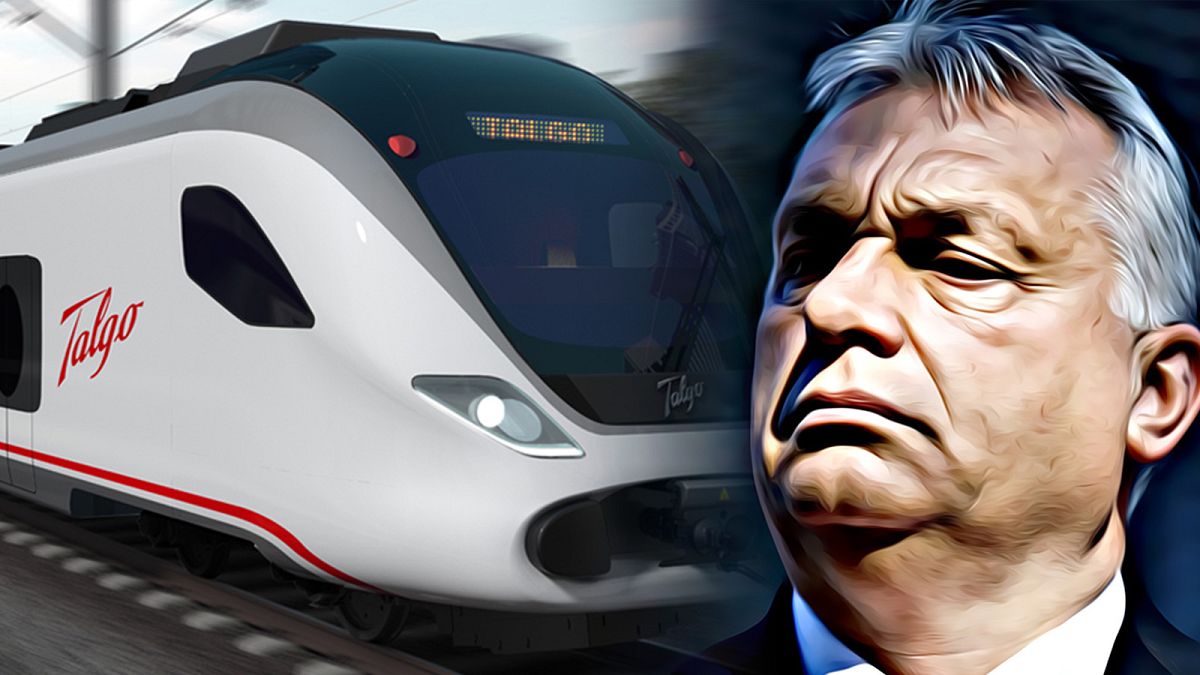 A Talgo Vittal típusú vonata, és a magyar miniszterelnök