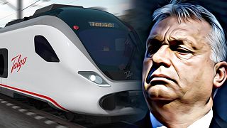 A Talgo Vittal típusú vonata, és a magyar miniszterelnök