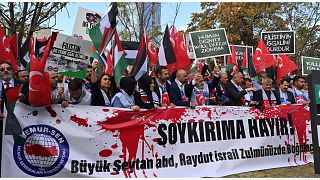 مظاهرة داعمة لغزة في أنقرة التركية 