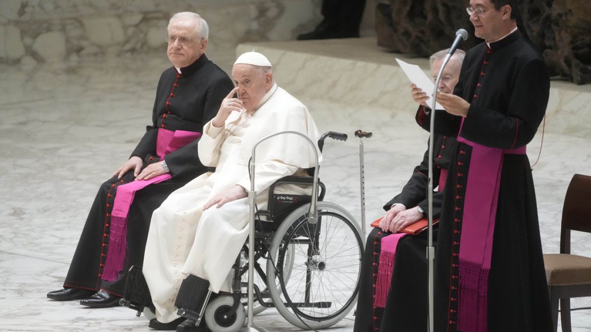 Le pape François, samedi matin au Vatican.
