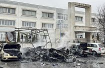 Des destructions dans la ville russe de Belgorod après un raid ukrainien, samedi 16 mars 2024.
