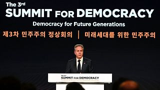 آنتونی بلینکن در افتتاحیه اجلاس سران برای دموکراسی در کره جنوبی، مارس ۲۰۲۴