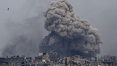 Клубы дыма над сектором Газа 