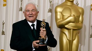 David Seidler poses backstage with the Oscar for best original screenplay for 'The King's Speech' at the 83rd Academy Awards - 2011