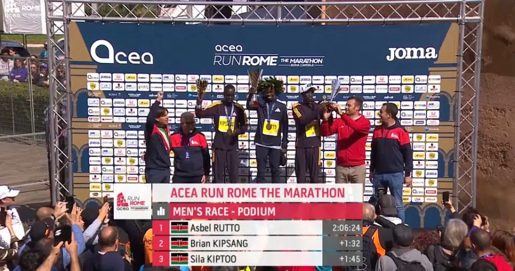 Kenyan athlete Asbel Rutto breaks record to win Rome marathon