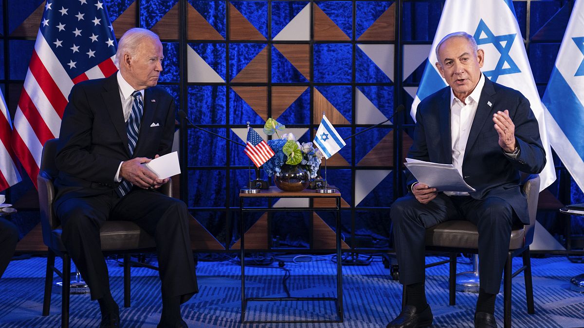 الرئيس جو بايدن يلتقي رئيس الوزراء الإسرائيلي بنيامين نتنياهو