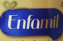 This June 8, 2015 photo shows the logo for Enfamil, in Monroe, Mich.
