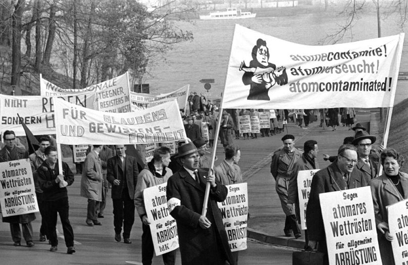 Antinukleáris tüntetés az NSZK-ban, Bad Godesberg, 1960