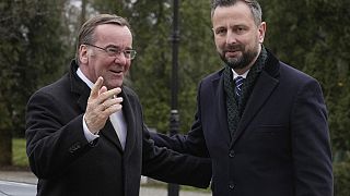 Boris Pistorius és Wladyslaw Kosiniak-Kamysz hétfőn a Varsó melletti Helenówban találkozott