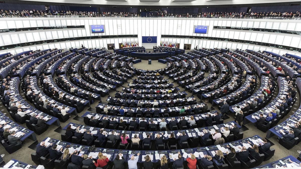 Das Europäische Parlament während einer Plenarsitzung in Straßburg