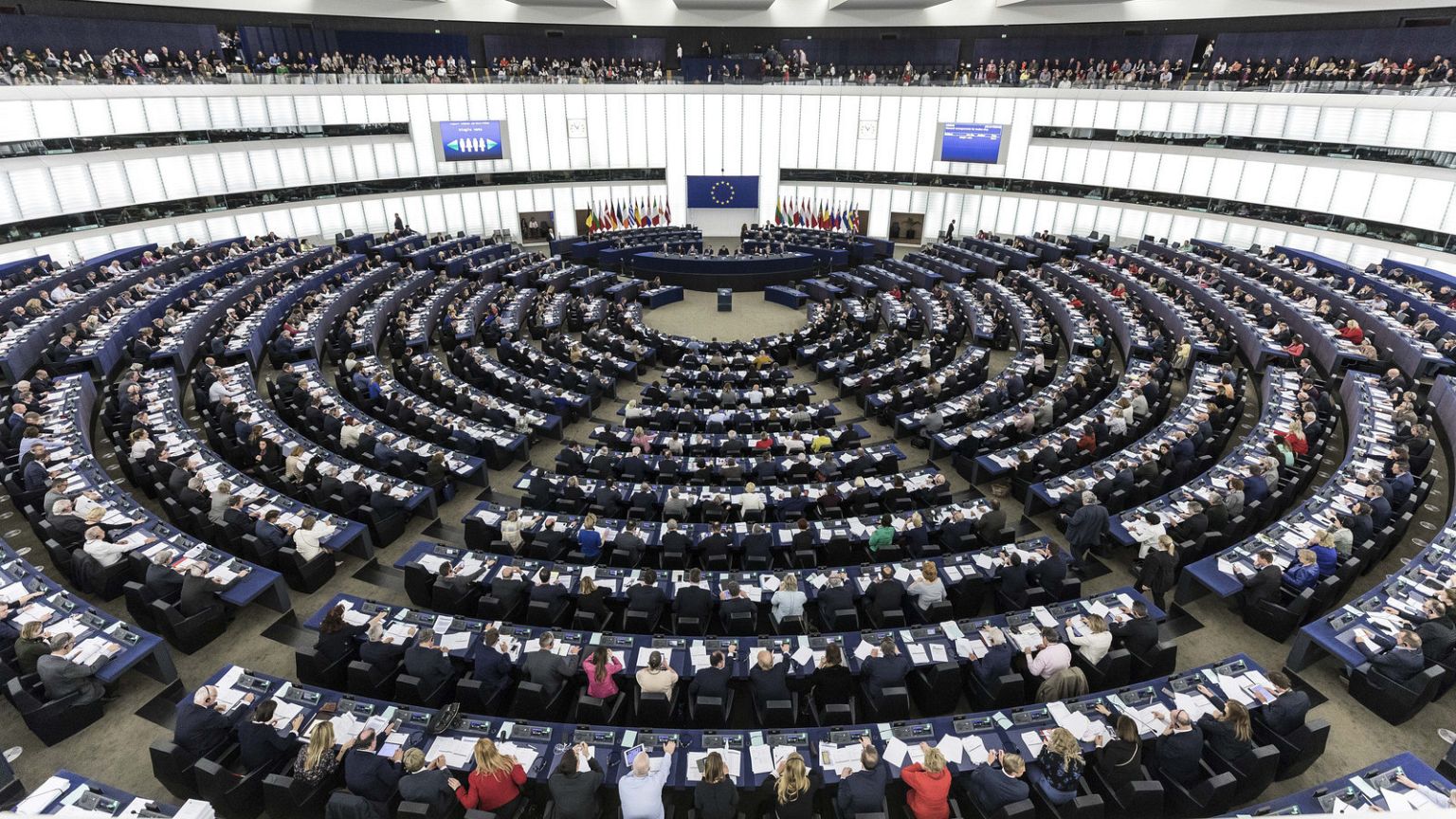 The European Parliament during a plenary session in Strasbourg
