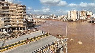 مدينة درنة-ليبيا  الثلاثاء 12 سبتمبر-أيلول 2023 بعد عاصفة البحر المتوسط "دانيال" 