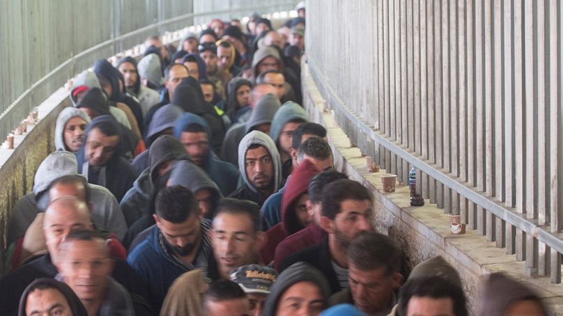 Reggeli átkelés egy ciszjordániai ellenőrző ponton