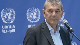 رئيس وكالة الأمم المتحدة لغوث وتشغيل اللاجئين الفلسطينيين (الأونروا) فيليب لازاريني في غزة. 2021/05/23