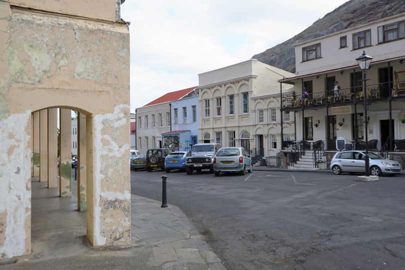 British Georgian-era colonial buildings line Main Street in Jamestown, St Helena's capital
