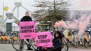 Manifestation anti-nucléaire à Bruxelles.