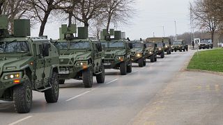 Desplazamiento de vehículos tácticos hasta Lest (Eslovaquia)