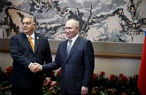 A magyar kormányfő és az orosz elnök tavaly októberben, Pekingben