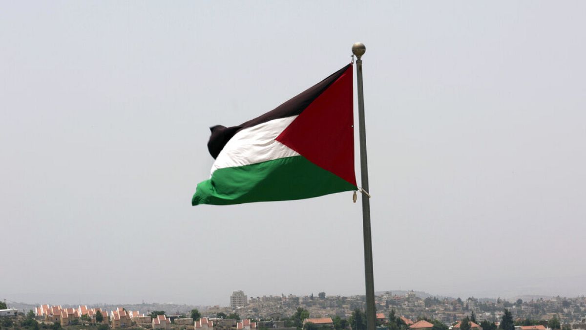 Batı Şeria'da dalgalanan Filistin bayrağı