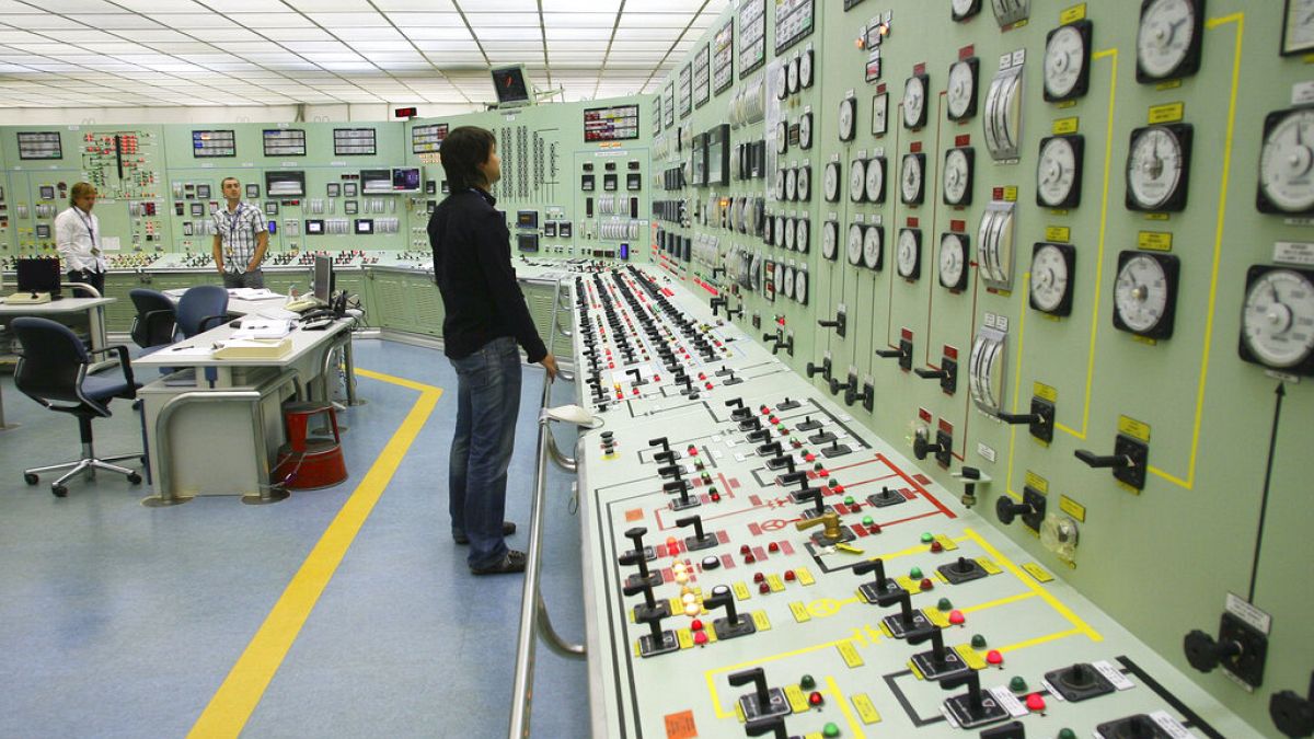 Kontrollraum des ältesten spanischen Kernkraftwerks Santa Maria de Garona, Archivaufnahme 6. Oktober 2009