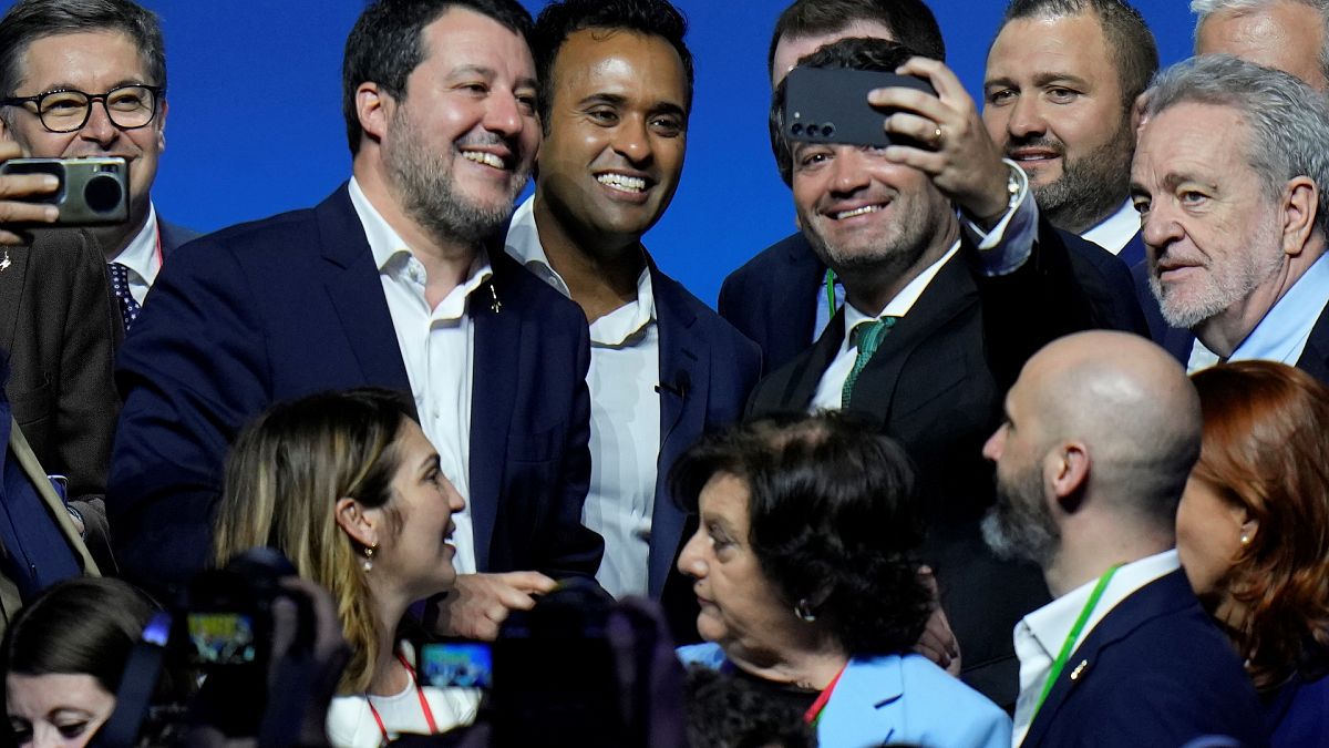 Matteo Salvini à Rome, Italie, samedi 23 mars 2024.