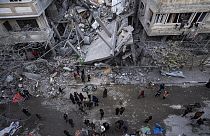 Abitazioni civili distrutte a Rafah, nel sud della Striscia di Gaza