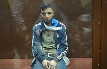 Dalerdzhon Mirzoyev, l'un des quatre suspects inculpés pour terrorisme, comparait devant un tribunal à Moscou, le 24 mars 2024.