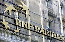  In this March 9, 2009 file photo, the BNP Paribas logo is seen at the headquarters of the French bank, in Paris. 