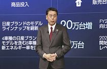 Nissan Chief Executive Makoto Uchida speaks during a press conference in Atsugi, near Tokyo, Monday, March 25, 2024.