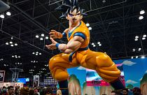 Dragon Ball Z booth is seen during New York Comic Con at the Jacob K. Javits Convention Center on Oct. 12, 2023, in New York.